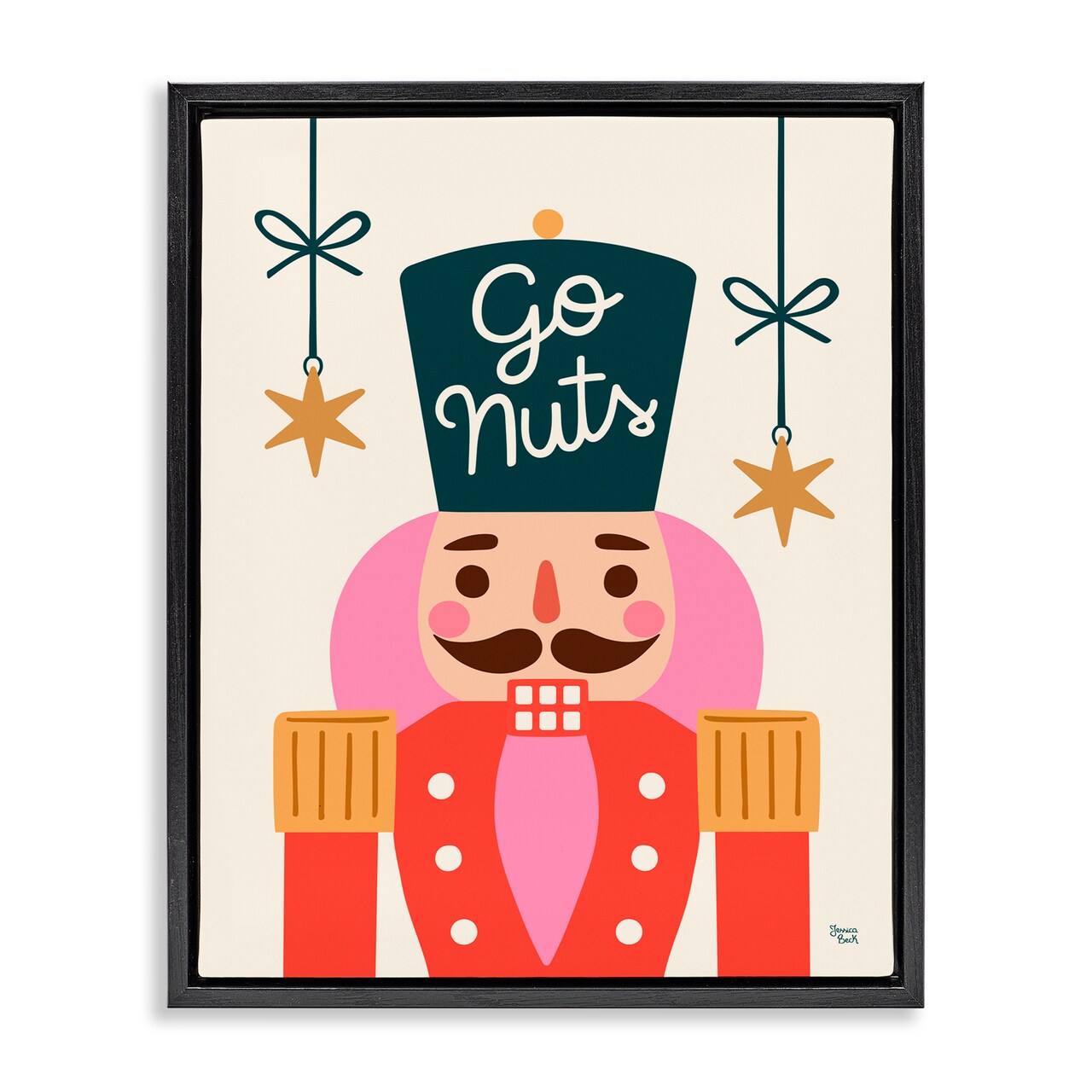 Stupell Industries Go Nuts Nutcracker Floating Frame, design by Jessica Beck